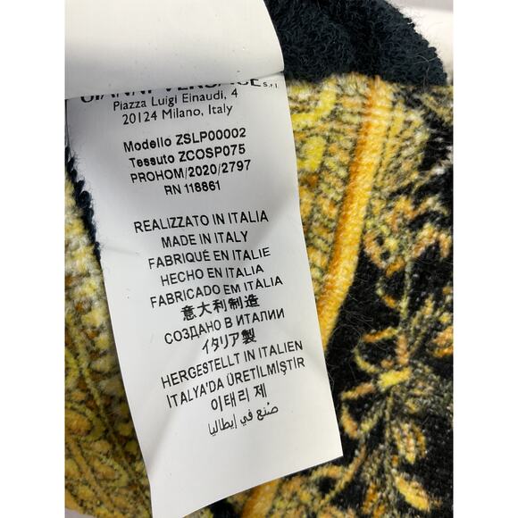 Versace I Heart Baroque White Cotton Slippers Size S - Picture 7 of 8